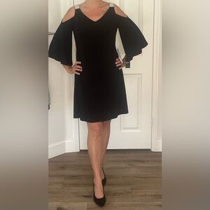 INC International Concepts Black Long Sleeve Dress